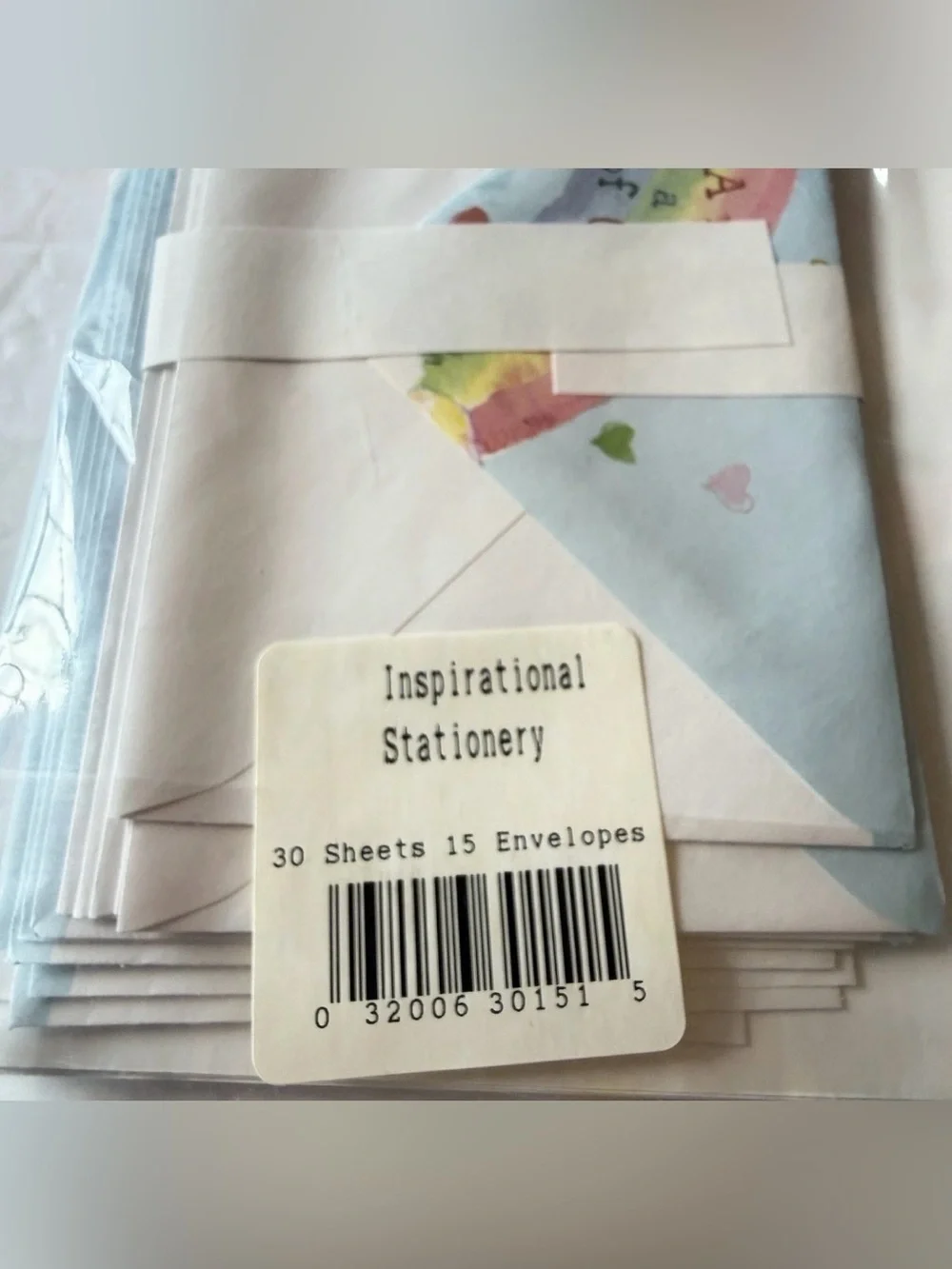 Vintage English Cards Ltd Sealed Stationary Rainbow‎ Sign 30 Sheets 15 Envelopes